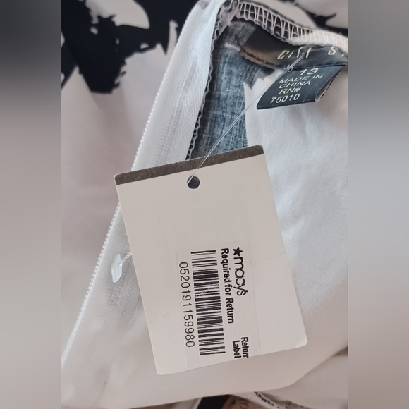 NWT City Studio 13 White Blk Floral Hot Pink Trim Formal Party Prom A-line Dress - Picture 8 of 14